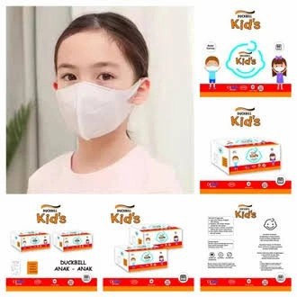 GROSIR Masker Duckbill Anak 3 ply isi 50 Murah Facemask Anak Grosir