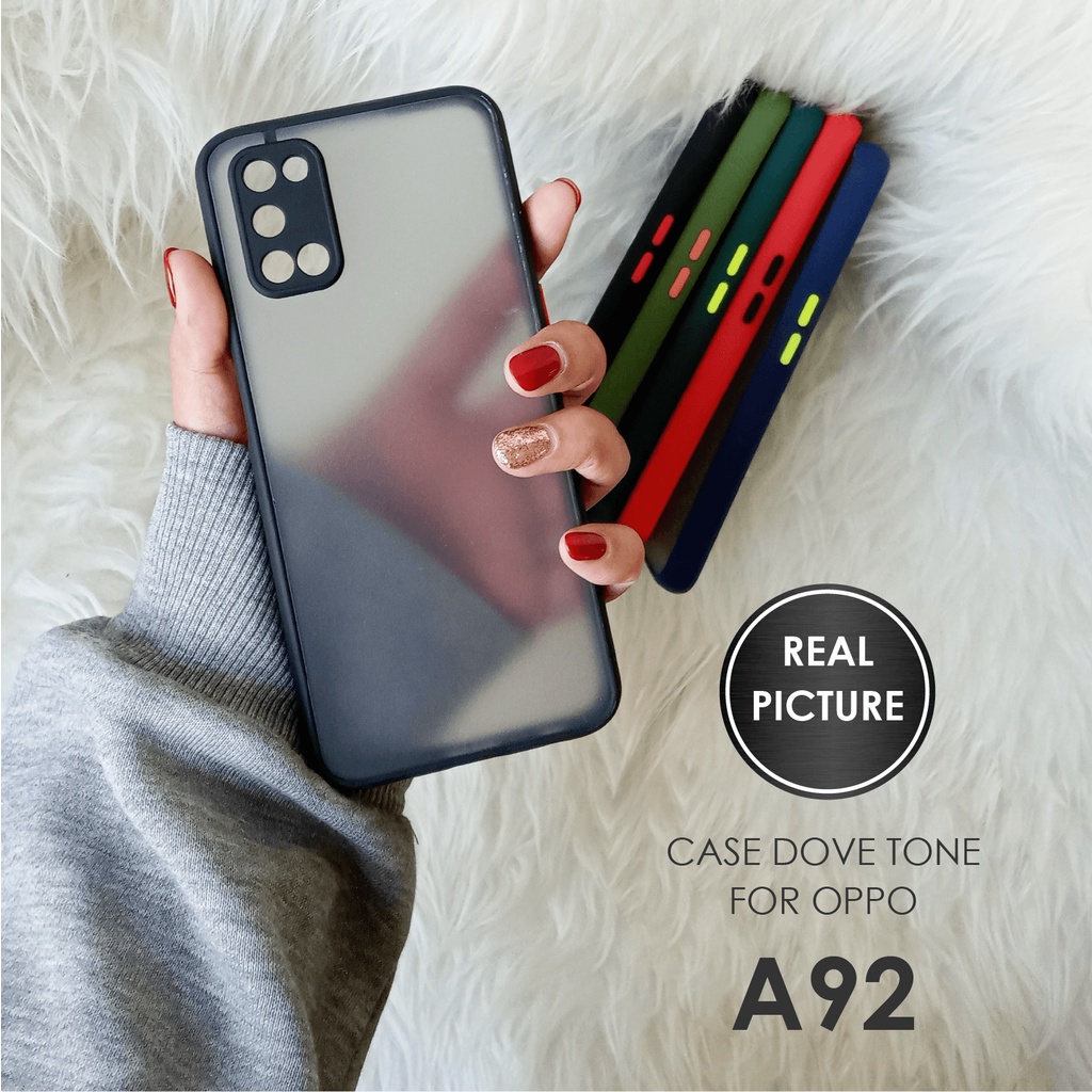 CASE HP OPPO A92 / A72 / A52 SOFTCASE DOVE MATTE PLUS PELINDUNG CAMERA