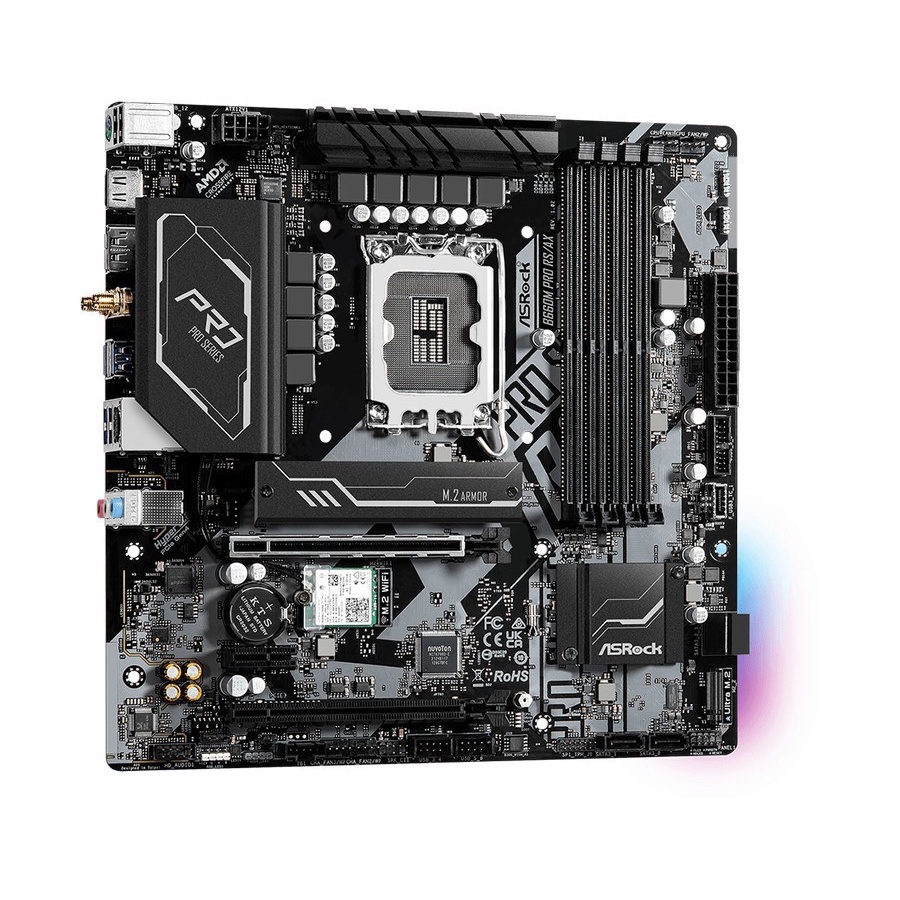 ASRock B660M Pro RS/AX (LGA1700, B660, DDR4, USB3.2, SATA3)