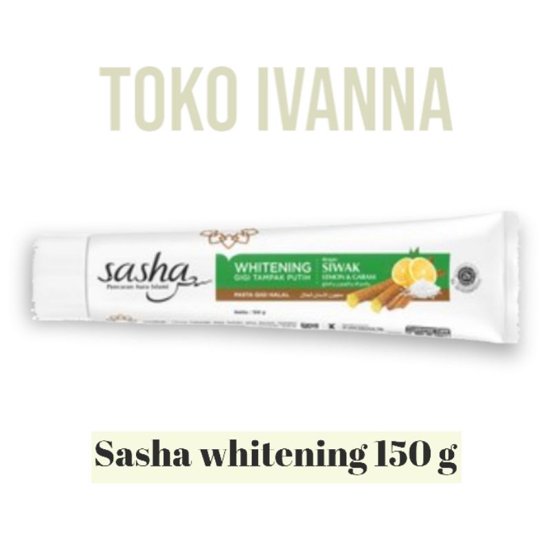 Sasha Pasta Gigi Whitening Tube 150gr tanpa box