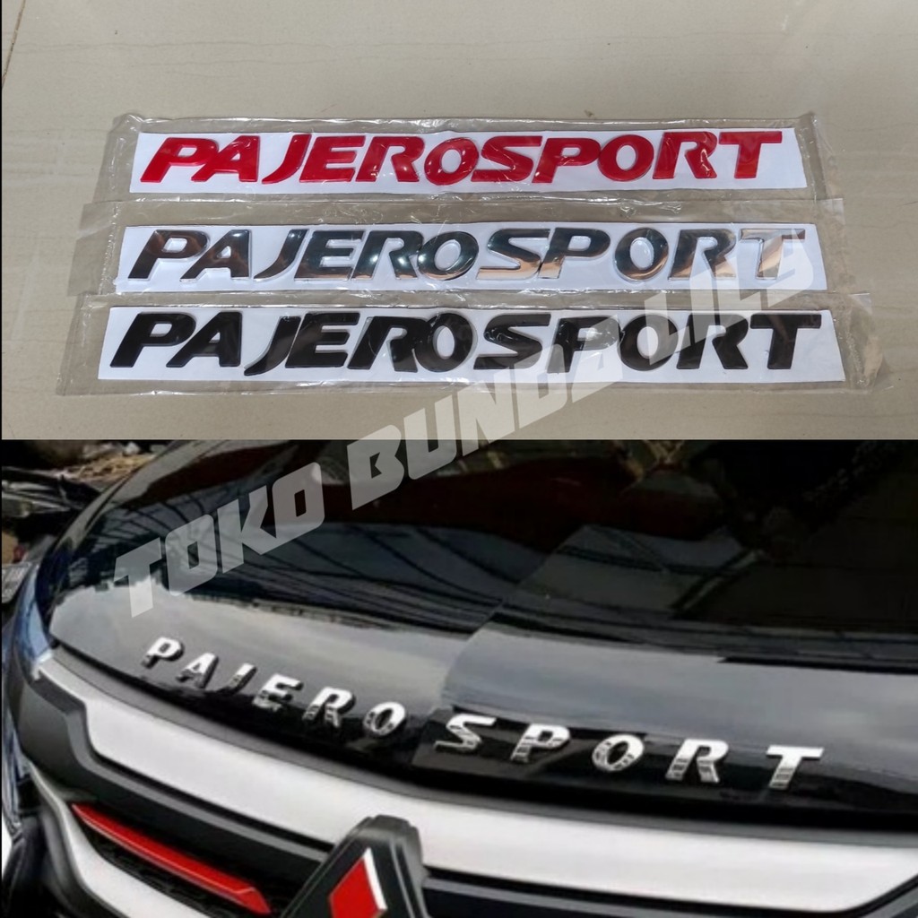 Emblem Pajero Sport Kap Mesin Mobil Logo Pajero Sport Warna