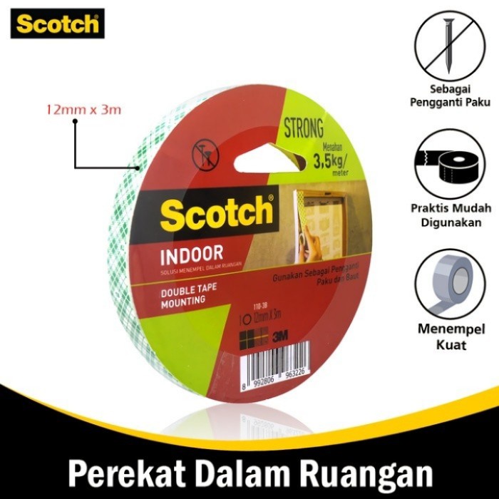 

Star 3M Double Tape Mounting - Dabel Tip Husus Tembok 12Mm X 3Mtr Terlaris
