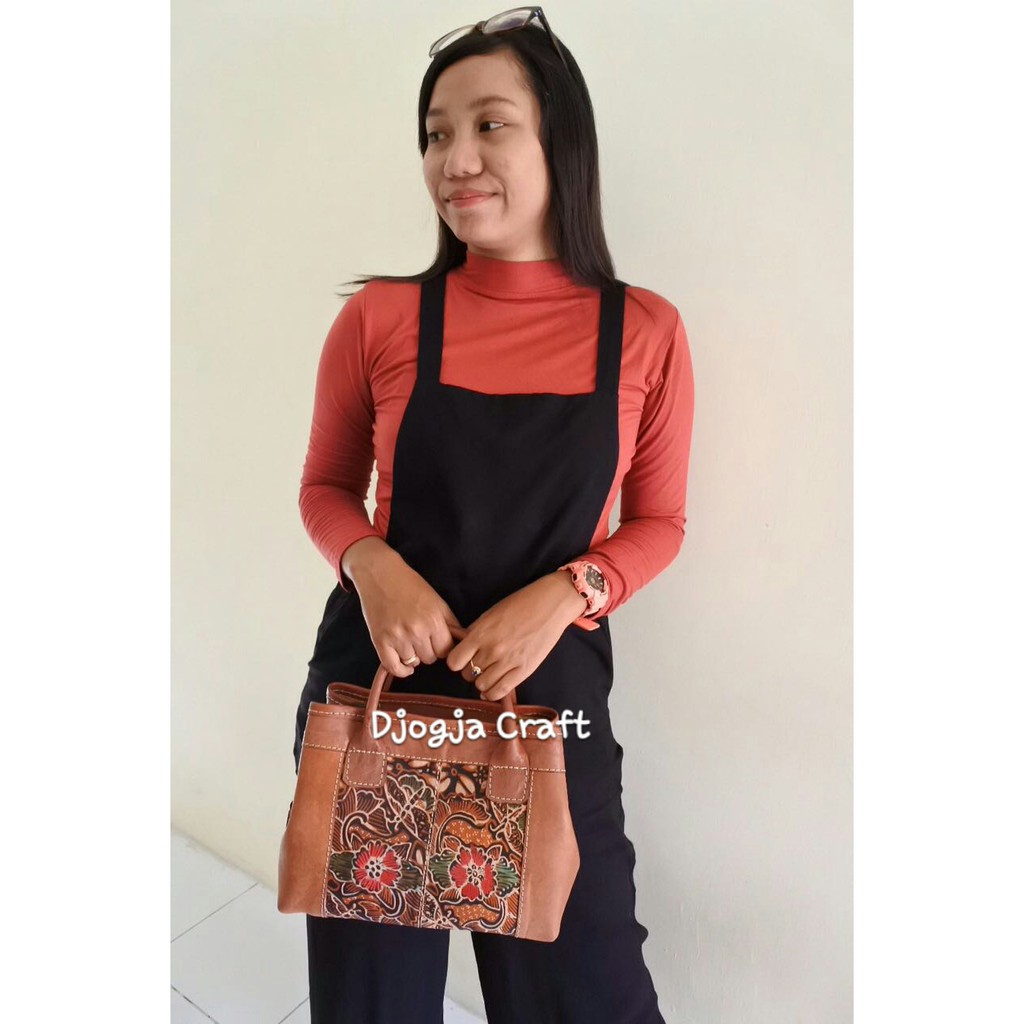 Tas Kulit WB Mini Lukis - Kawung Bunga