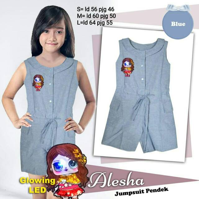 Elesha jumpsuit kids bahan paner