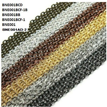 Rantai Miring, Gepeng Kalungan 50cm &amp; 60cm Harga/100 Kalung