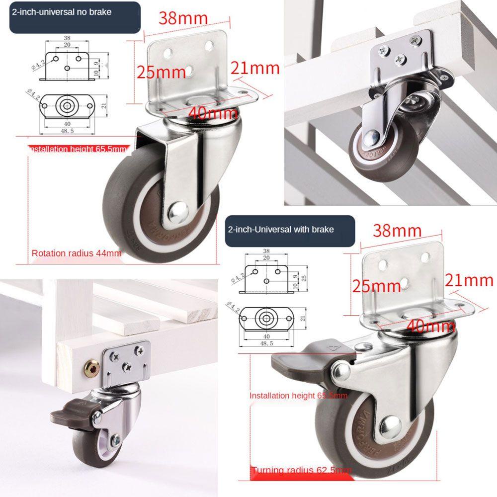 Chookyy Furniture Casters Roda Lemari Untuk Troli Kursi Bergerak Bayi Boks Swivel Caster