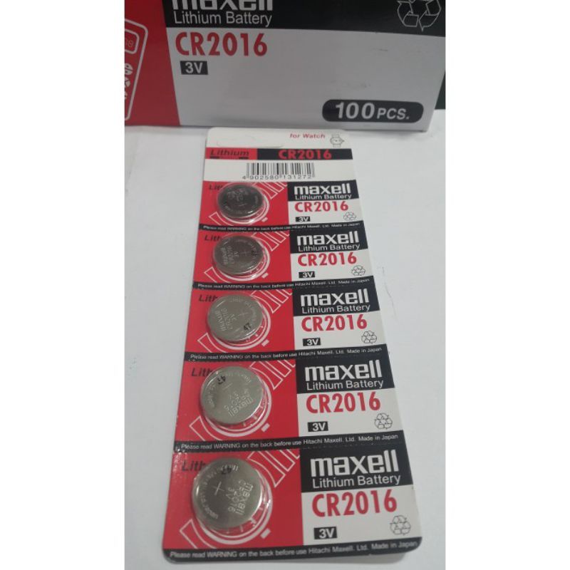 BATERAI MAXELL CR2016 3VOLT BATERAI JAM TANGAN REMOTE ALARM MOBIL AGYA ORIGINAL