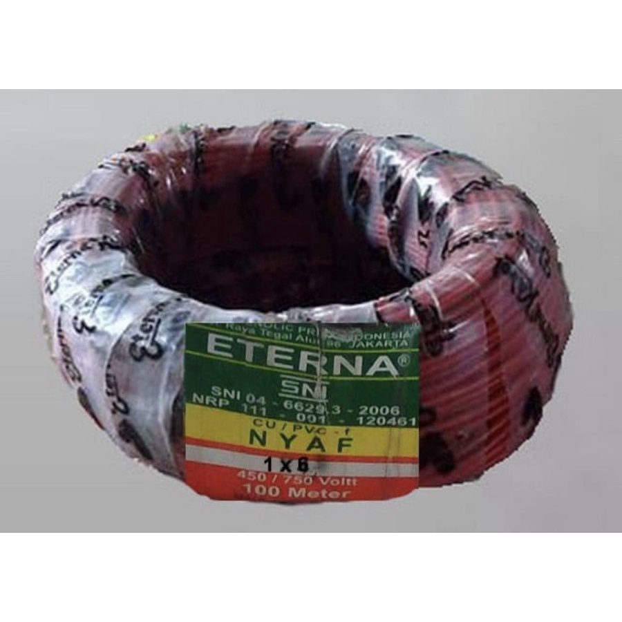Kabel NYAF / AF serabut 6mm 6 mm @100meter Eterna SNI