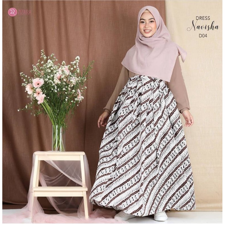 Navisha Dress Batik Putih by Zizara size XL