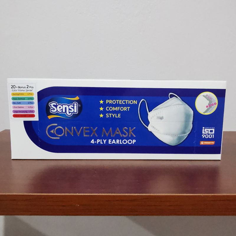 Masker Sensi Convex Edisi Hari Raya Idul Fitri 4 Ply Earloop 3D Mask 4Ply Isi 22 (20 + Bonus 2) ORI
