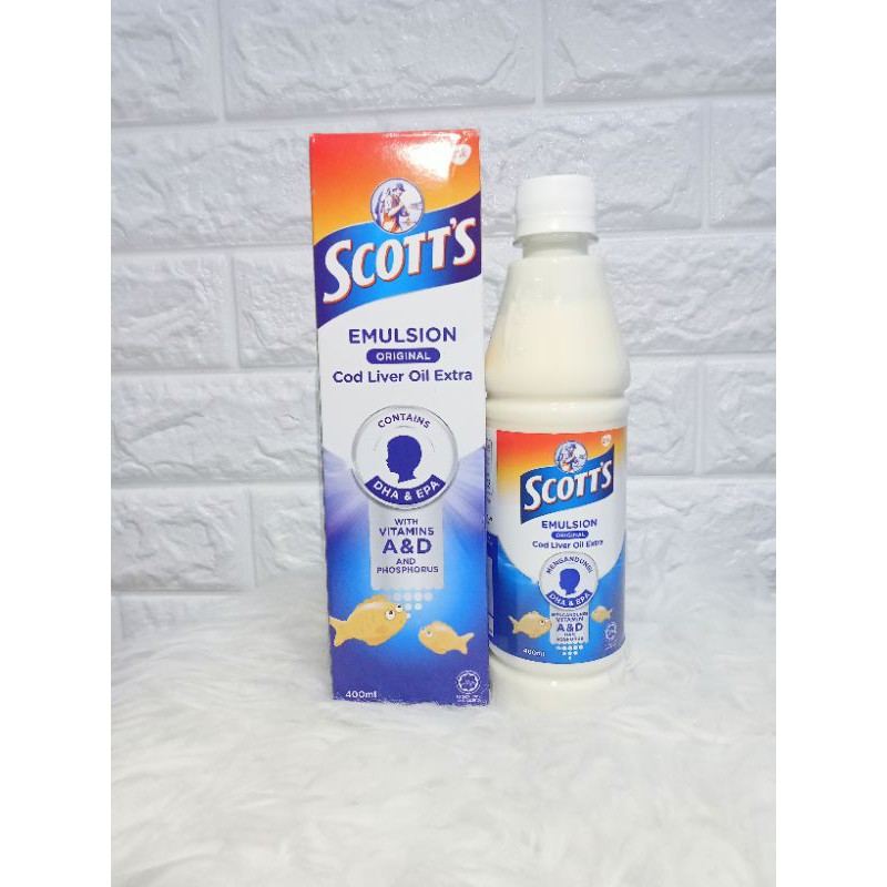 Scotts Emulsion Original Putih 400 Ml - Scott Emulsion, Multivitamin Anak, DHA Anak