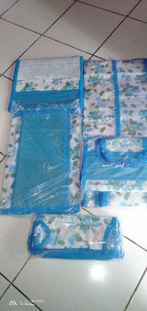 Promo Murah Paket 5in1 Rak Gantung Motif Bunga Nonresleting(raktas,raksepatu,hbk1,hbk2,rakunderwear)