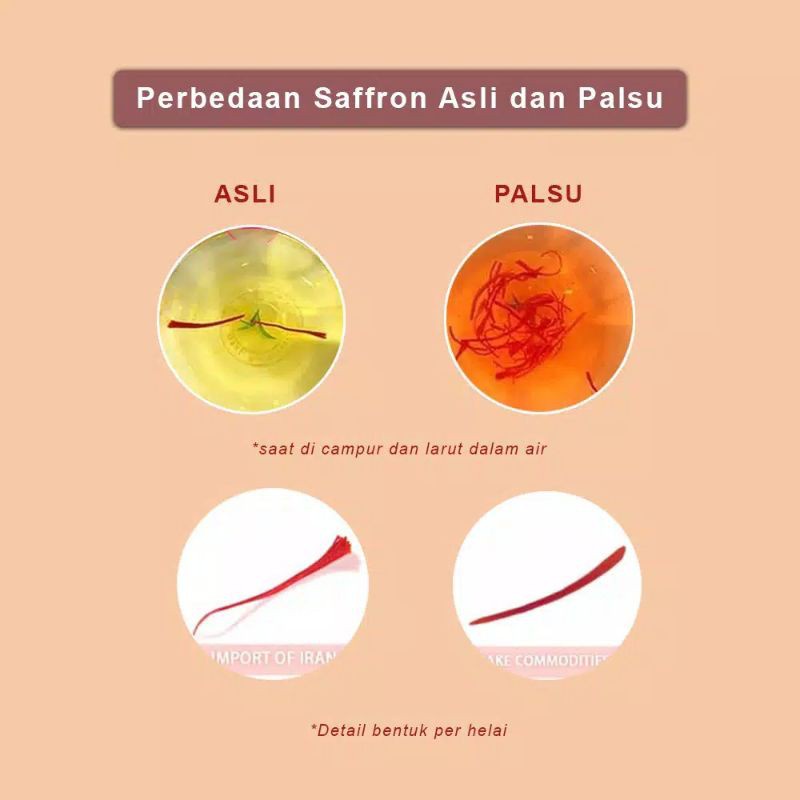 Saffron Super Negin Premium Safron Original 100% Rempah Rempah Berkhasiat