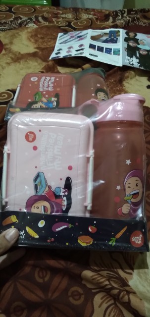 Promo Lunch Set Afrakids Tempat Bekal Dan Botol Minum Anak Sekolah Higyenis Foodgrade