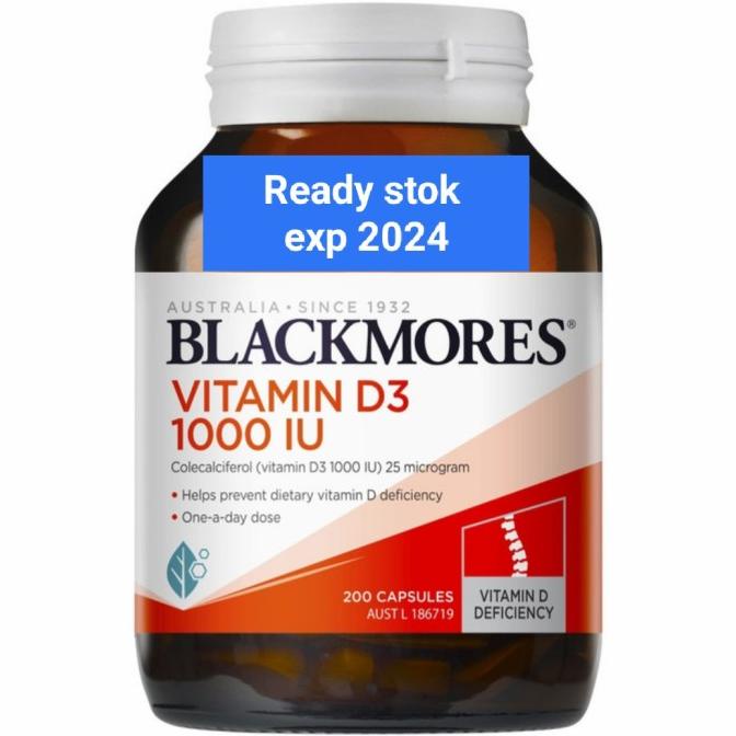 Blackmores Vitamin D3 1000 iu Vitamin D 200 Capsules Lc