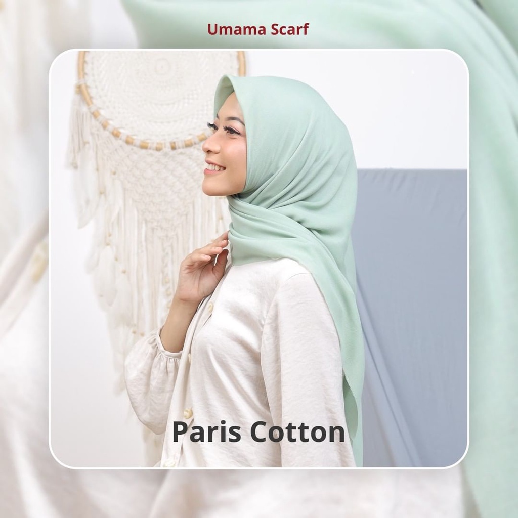 Hijab Segi Empat Umama Paris Cotton Lc /  Kerudung Polos Segi Empat Paris Cotton Lc