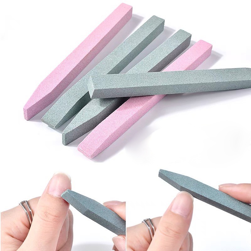 1PC Nail Art Grinding Stone Bar File /  Exfoliate Quartz Scrub Carving DIY Nail Art Tools /  Cuticle Remove Stick Pusher Dead Skin Manicure Care Tool