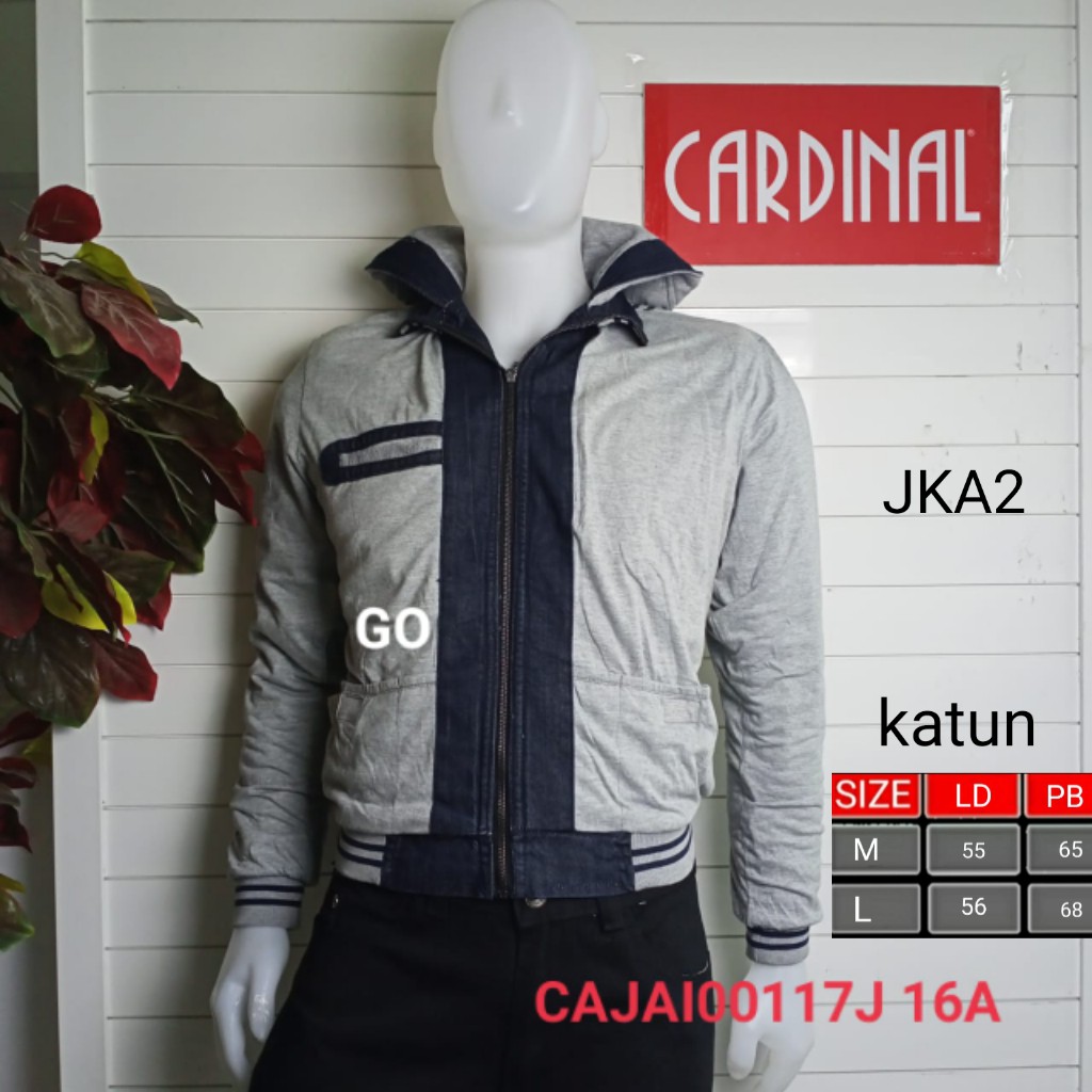 gof JKA CARDINAL JAKET KATUN Casual Cowok Jaket Pria Terbaru Cardinal Original 100%