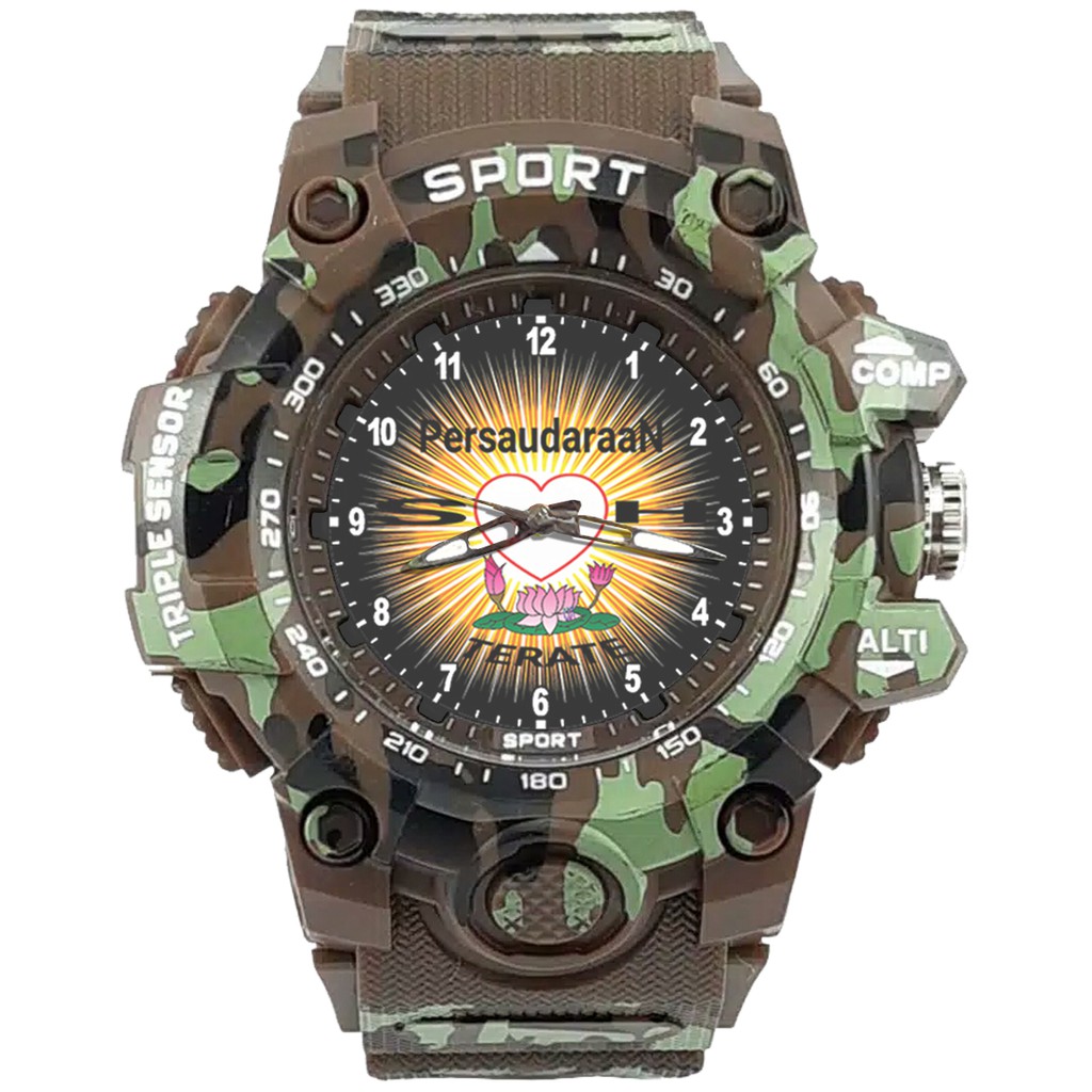 {Istimewa} Jam Tangan PERSAUDARAAN SETIA HATI TERATE - SH 8 Coklat Army Water Resistant