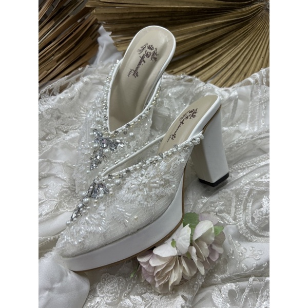 sepatu Rafaizoutfit sepatu wanita alena putih sepatu wedding 9cm