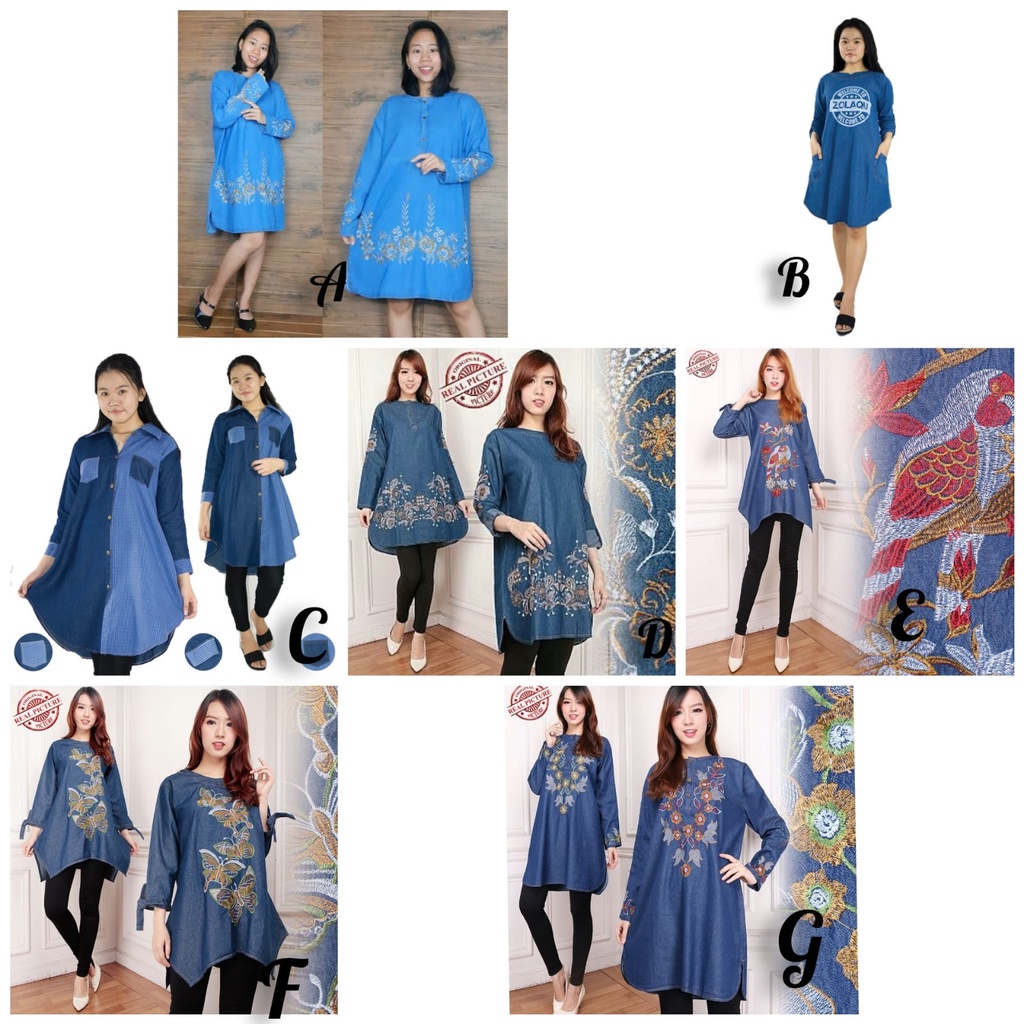 SB Collection PROMO Tunik Jeans Naia Wanita