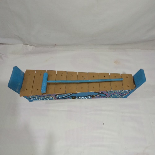 Gambang Mini Gamelan Jawa Gamelan Mini 10 Bilah Motif Painting Mainan Anak Kwalitas Oke Ukuran Besar