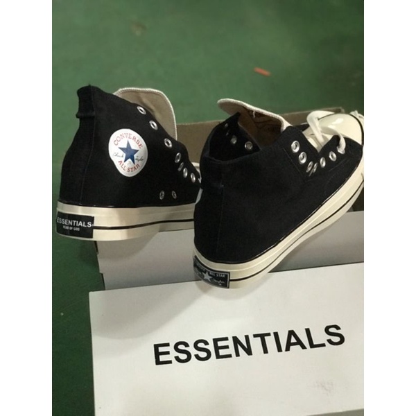 Sepatu Converse HIGH ESSENTIALS Black & Cream Pria Wanita-4
