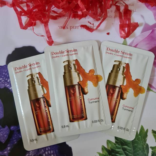 CLARINS DOUBLE SERUM 0,9 ML MINI SAMPLE TRAVEL SIZE SACHET 0.9ML