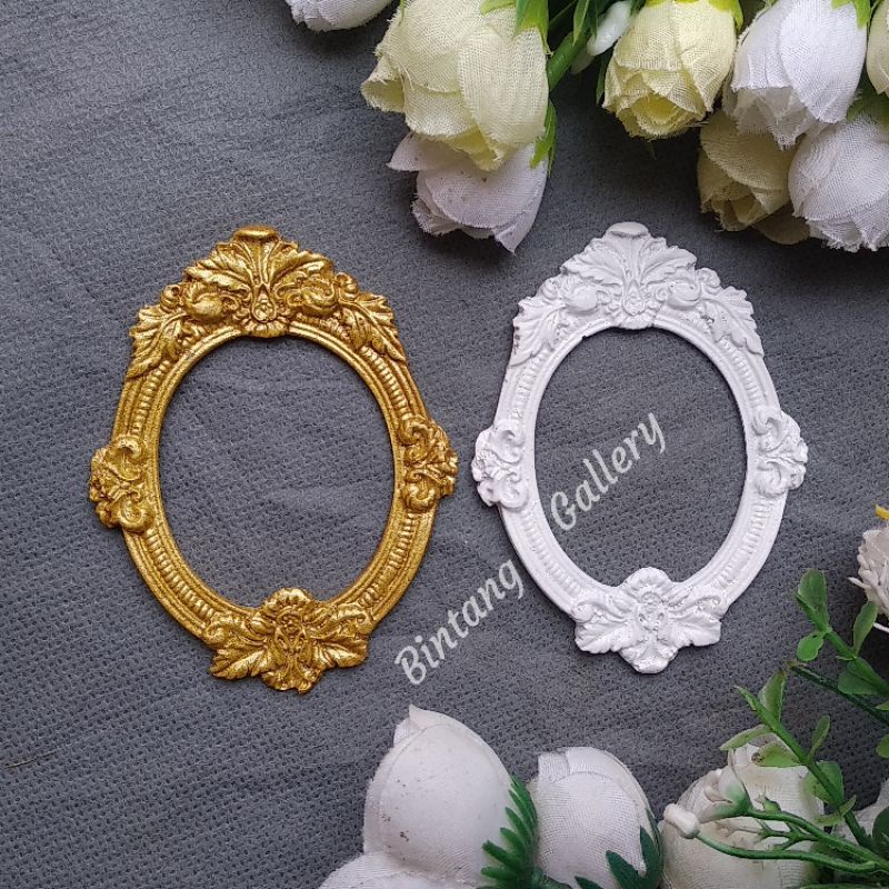 FRAME RESIN OVAL /APLIKASI MAHAR / BAHAN MAHAR