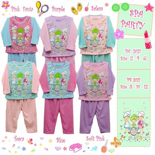 Grosir Baju  Tidur  Piyama Anak  Size 2 4 6 Lengan  