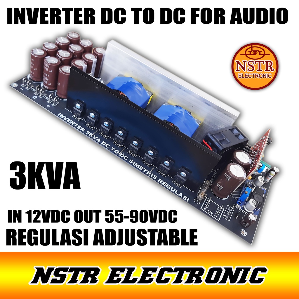 INVERTER DC TO DC 3KVA REGULASI ADJUST 60V-90V