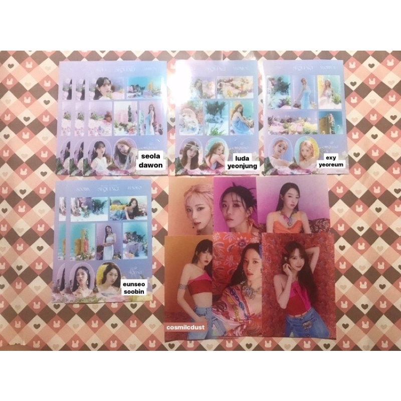 [ready stock, cek deskripsi] wjsn sequence postcard sticker only exy yeoreum seola dawon soobin euns