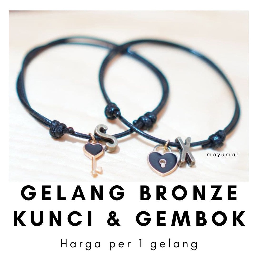 cod GELANG BRONZE GEMBOK KUNCI /  GELANG KUNCI GEMBOK TALI ANTI AIR