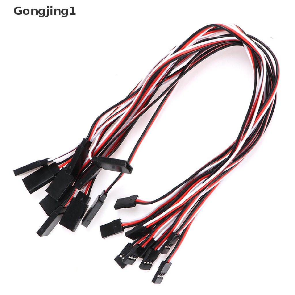 Gongjing1 10Pcs Kabel Extension Servo 30cm Untuk RC Futaba JR Male Ke Female