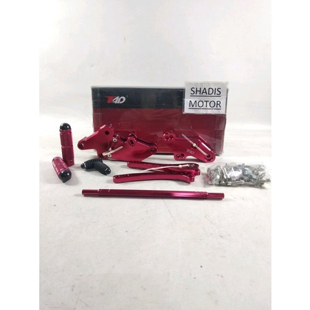Underbone Footstep Motor Merk TAD Racing Warna Merah Motor Vixion Lama