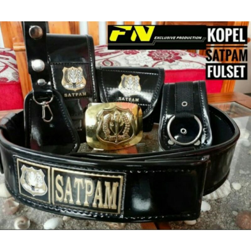 Kopel Satpam Lengkap / Kopel Scurity Kulit Mengkilap