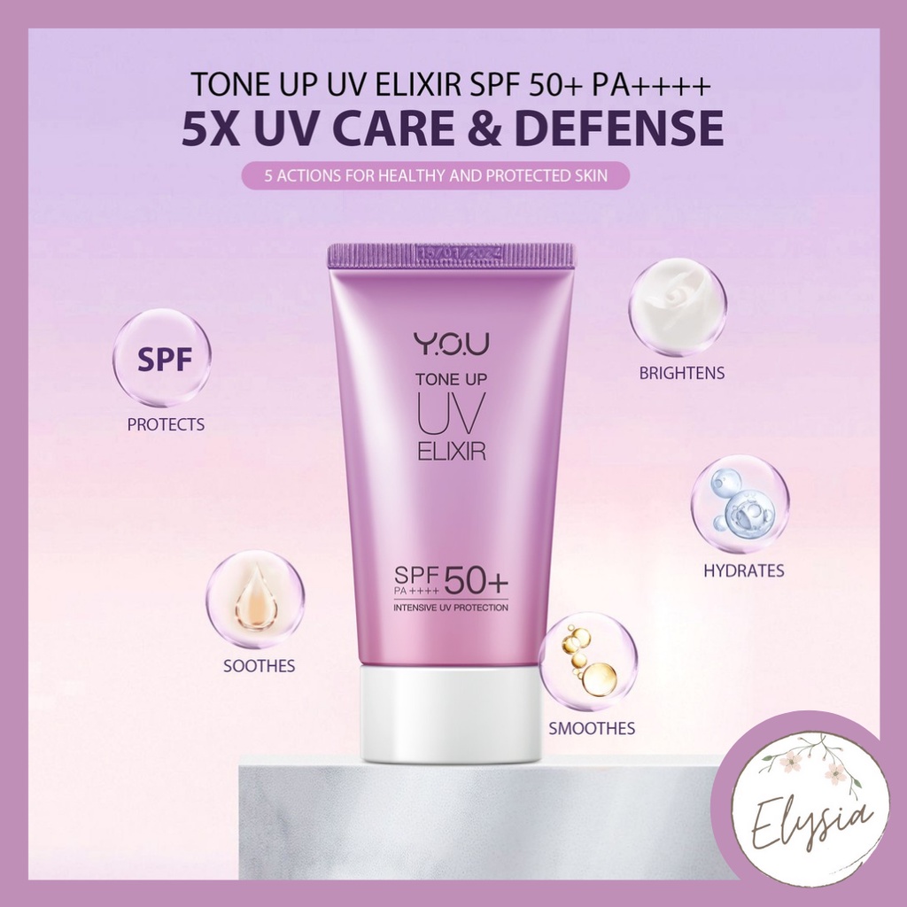 YOU Tone Up UV Elixir | Triple UV Elixir SPF 50+ PA++++ | Sunscreen | Sunprotect