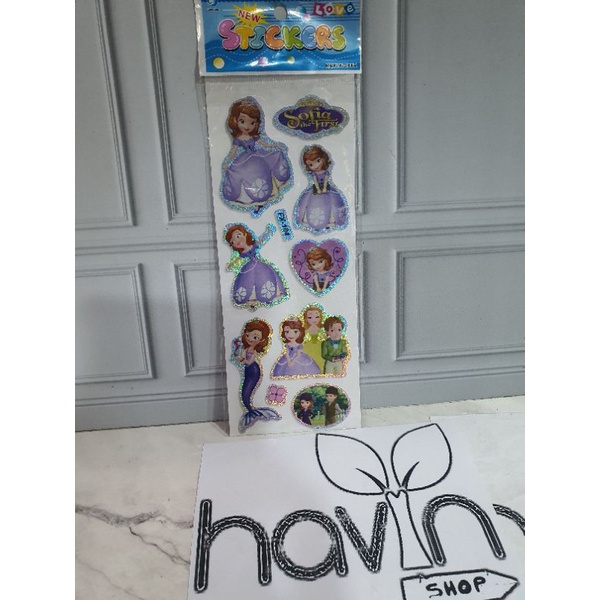 sticker gambar/sticker anak/Stiker Hologram-Sofia