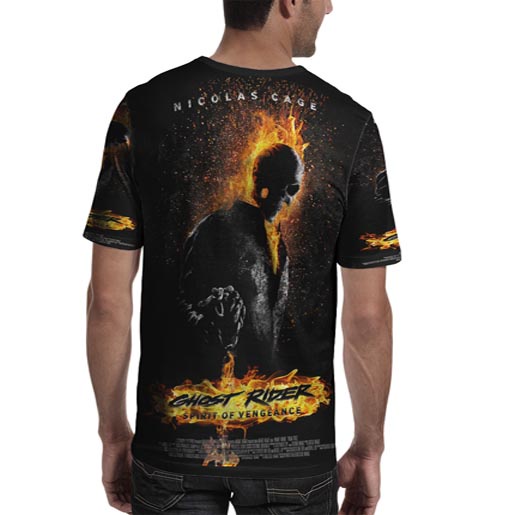 Kaos Fullprint Ghost Rider Spirit Of Vengeance Tshirt Bahan Polyester Jersey RARE T-SHIRT [BISA COD]
