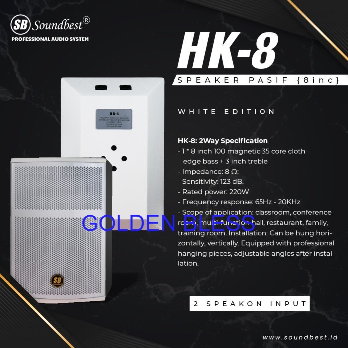 Speaker pasif SB HK 8 / HK-8 / HK8 original