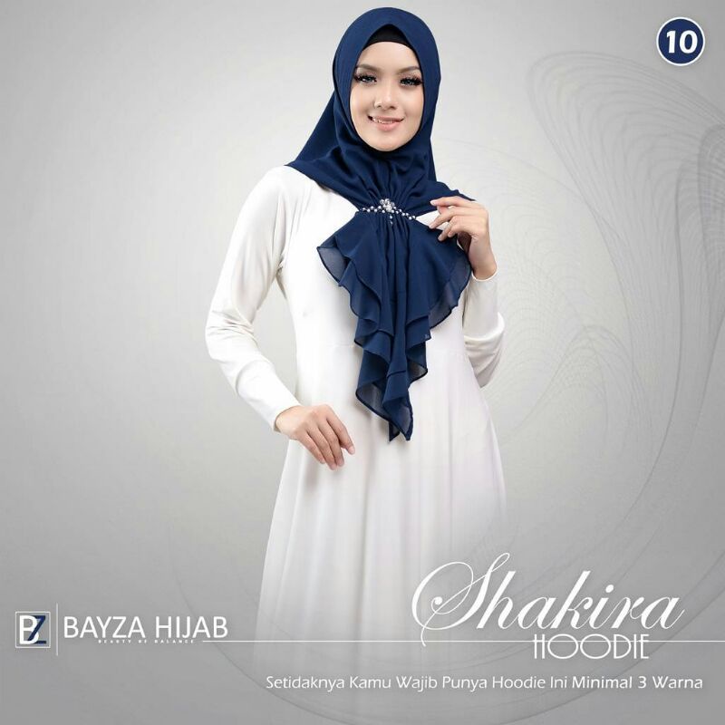 Jilbab instan Branded hoodie shakira original bayza