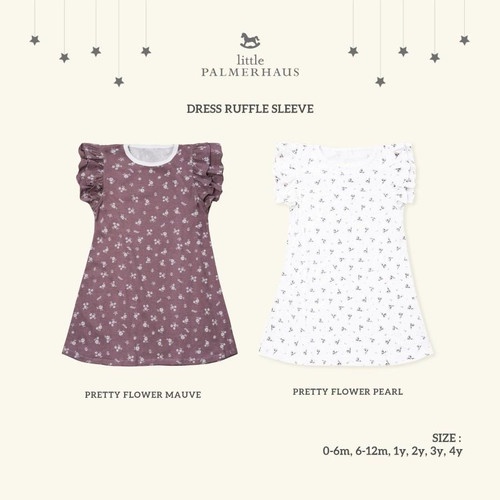 Little Palmerhaus Ruffle Dres Sleeve ( 0m-4y)  - Dres Anak