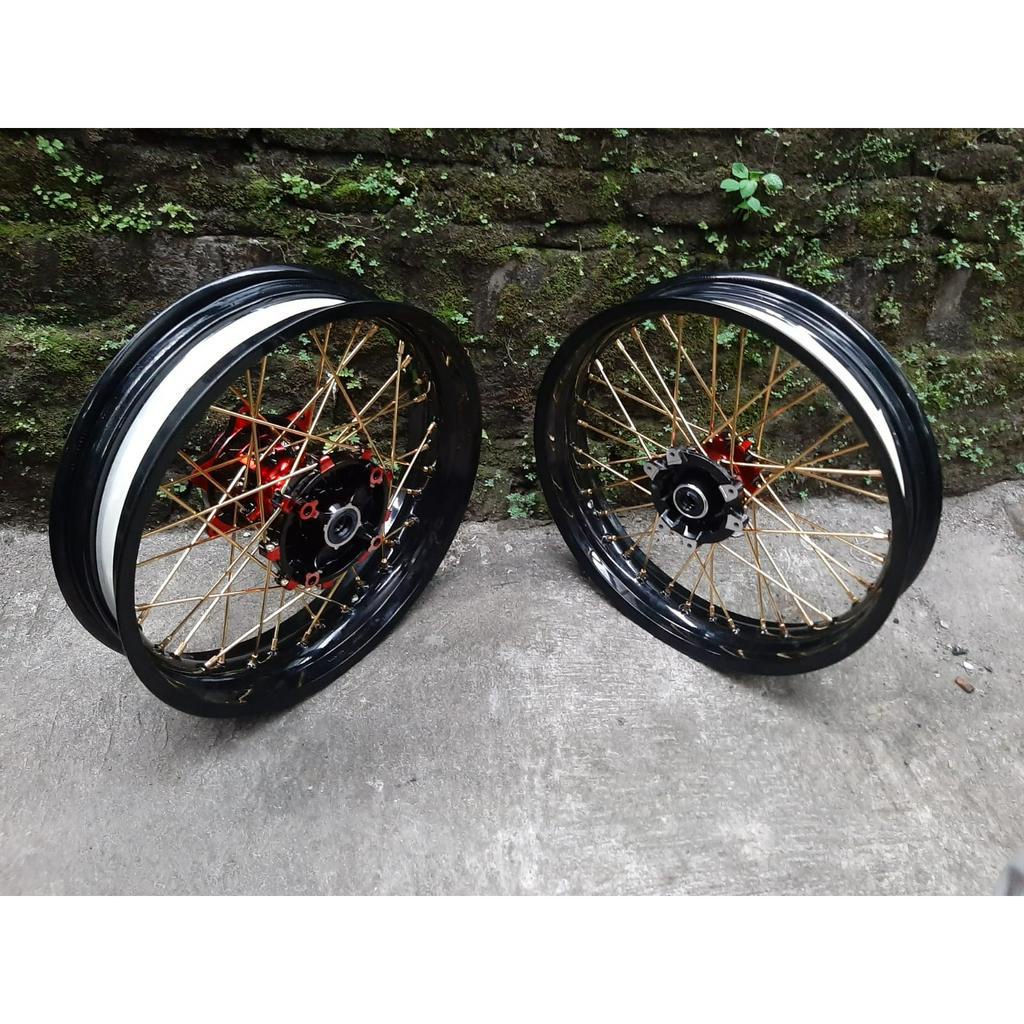 Wheelset Supermoto CRF 300/350 Ring 17 Tanpa Ban