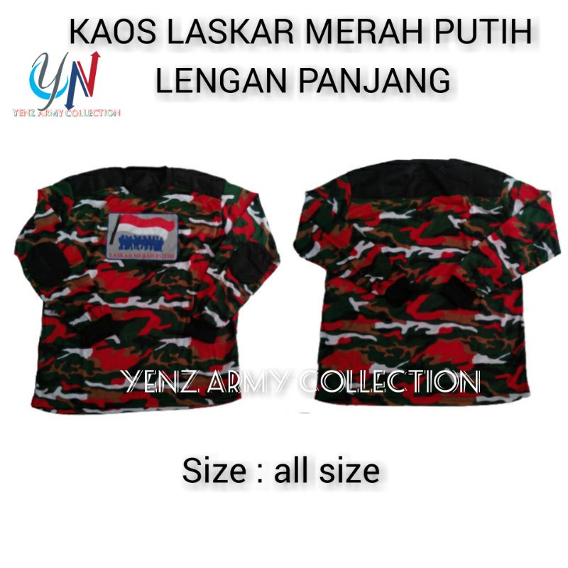Kaos oblong laskar merah Putih lmpi