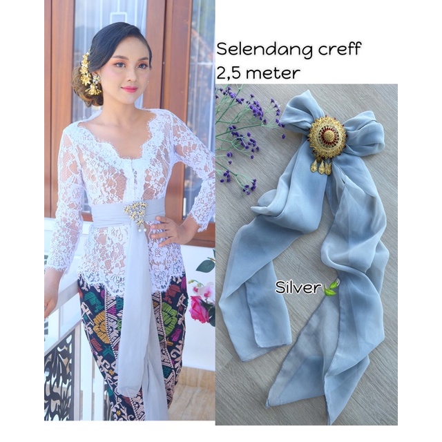 SELENDANG SUTRA CREF-Silver