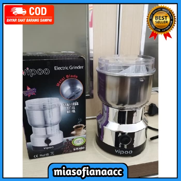 (COD )BLENDER KOPI PENGGILING BUMBU GRINDER ELEKTRIK KOPI 150W VIPOOO V-8300