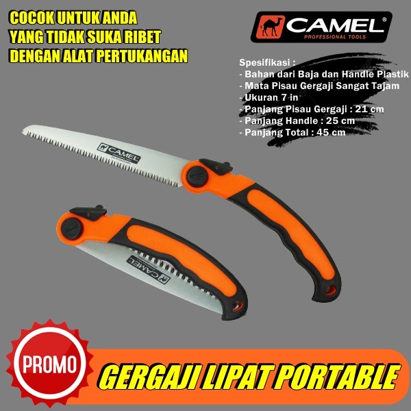 TERBARU camel gergaji lipat 7 inch portable gergaji lipat tangan graji kayu pohon portable terbaik m