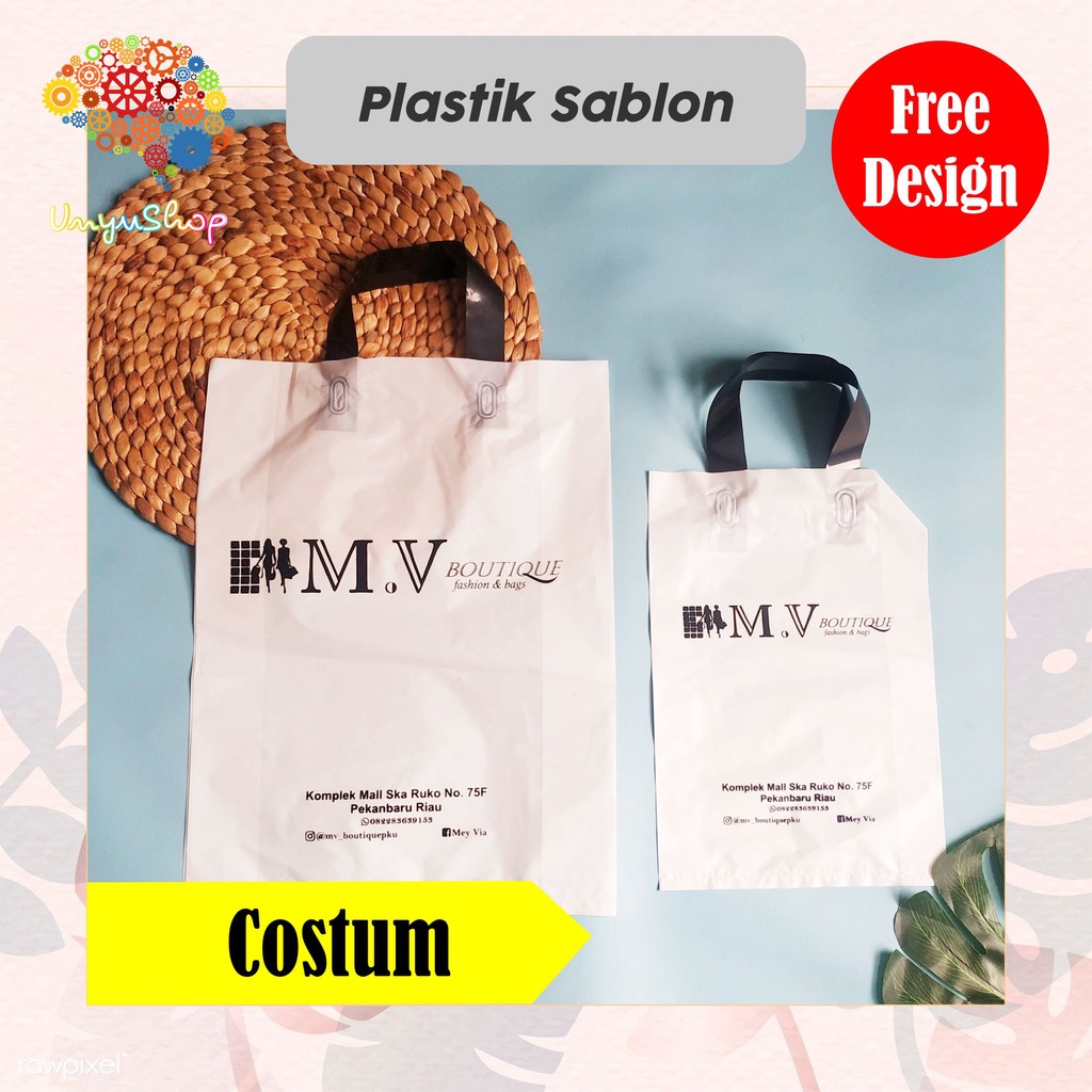 Plastik olshop sablon costum