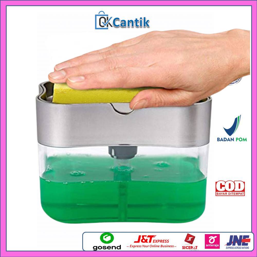 Dispenser Sabun Cuci Piring / Tempat sabun cuci piring free spon
