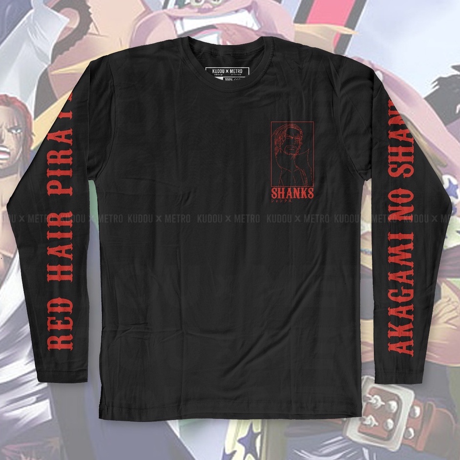 Longsleeve Red Force Shanks Anime Manga One Piece Premium Unisex